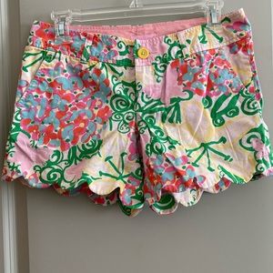 Lilly Pulitzer Buttercup Sz0Shorts  White Mariposa
